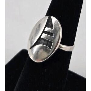 Vintage Hopi Signed Philibert Dennis Sterling Silver Native American Ring Sz 6